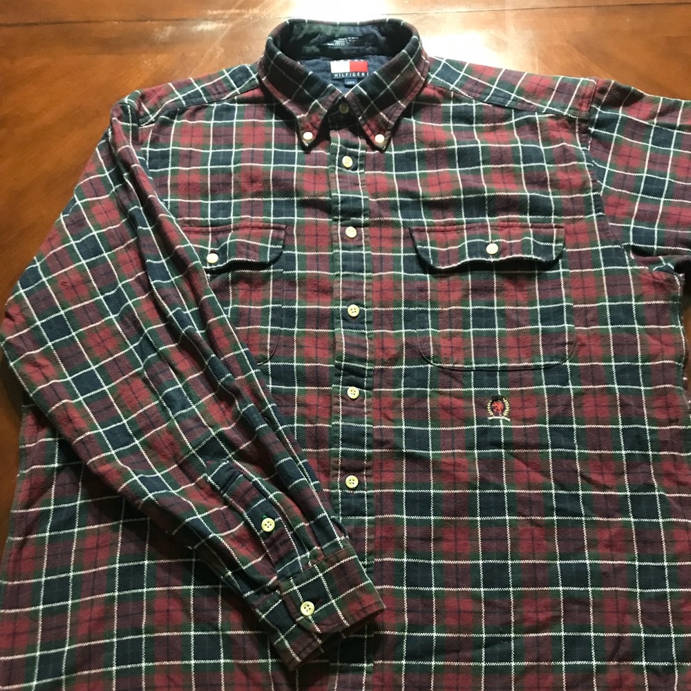 Vintage Tommy Hilfiger Plaid Flannel Size L